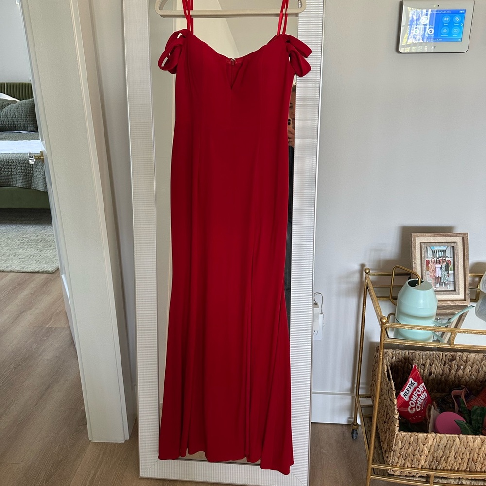 Aqua Off The Shoulder Maxi Gown